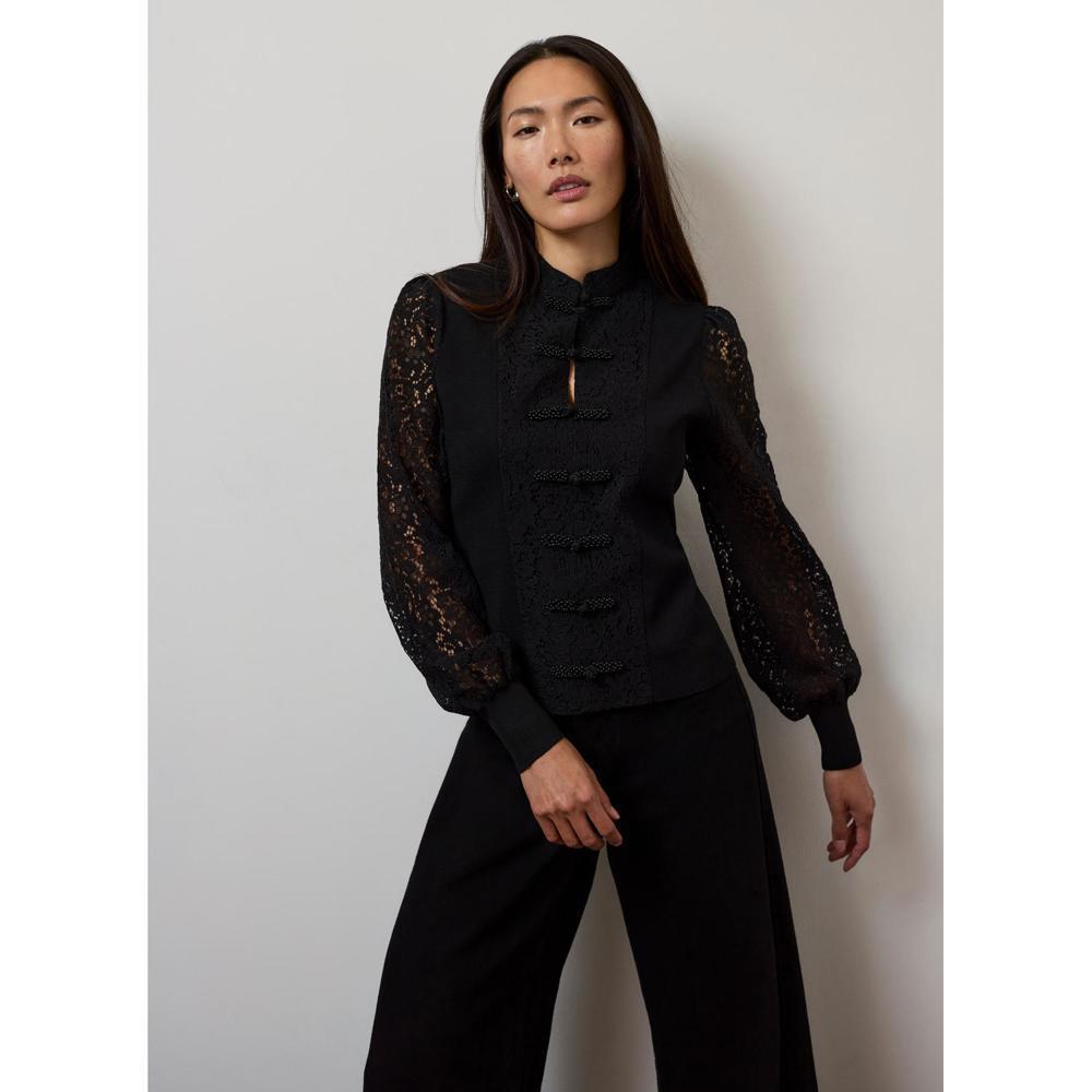 Mint Velvet Lace Military Detail Cardigan